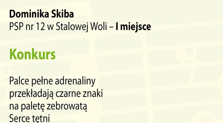 dominika skiba wiersz